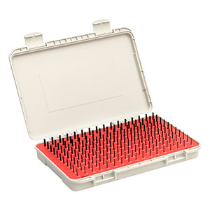 PGKM3/M - 1.30 mm to 4.98 mm Pin Gage Kit, 0.02 mm Increments, 185 Pins, Minus Tolerance