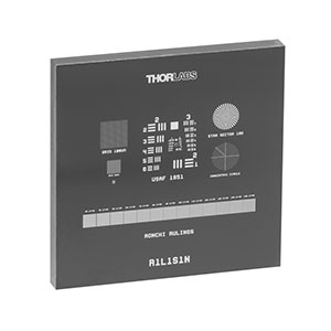R1L1S1N - Negative Combined Resolution and Distortion Test Target, 18 mm Square