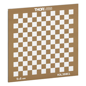 R3L3S8C1 - Negative Checkerboard Target, 3in x 3in, 5 mm x 5 mm Blocks