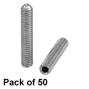 SS3M16 - M3 x 0.5 Stainless Steel Setscrew, 16 mm Long, 50 Pack