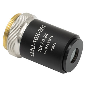 LMU-10X-351 - MicroSpot Focusing Objective, 10X, 325 - 380 nm, NA = 0.24