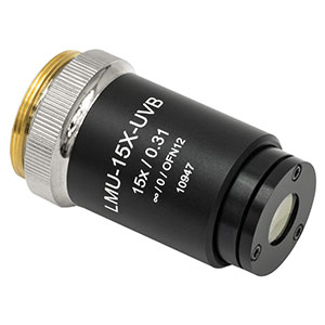 LMU-15X-UVB - MicroSpot Focusing Objective, 15X, 240 - 360 nm, NA = 0.31