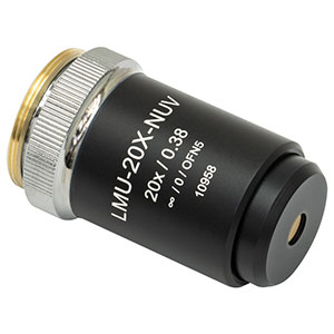LMU-20X-NUV - MicroSpot Focusing Objective, 20X, 325 - 500 nm, NA = 0.38