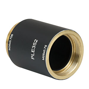 PLE352 - 35 mm Parfocal Length Extender, Internal M25 x 0.75 and External M26 x 0.706 Threading