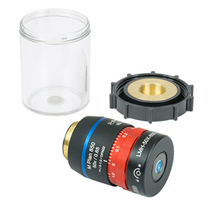 LMH-50X-850 - High-Power MicroSpot Focusing Objective with Correction Collar, 50X, 790 - 910 nm, NA = 0.65