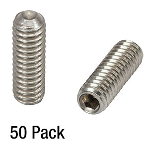 SS8S050 - 8-32 Stainless Steel Setscrew, 1/2in Long, 50 Pack