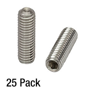 SS6MS20 - M6 x 1.0 Stainless Steel Setscrew, 20 mm Long, 25 Pack