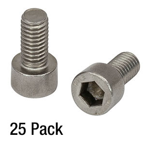 SH6MS12 - M6 x 1.0 Stainless Steel Cap Screw, 12 mm Long, 25 Pack