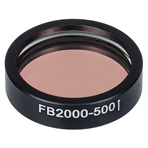 FB2000-500 - Ø1in IR Bandpass Filter, CWL = 2.00 µm, FWHM = 500 nm