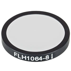 FLH1064-8 - Hard-Coated Bandpass Filter, Ø25 mm, CWL = 1064 nm, FWHM = 8 nm