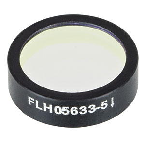 FLH05633-5 - Hard-Coated Bandpass Filter, Ø12.5 mm, CWL = 633 nm, FWHM = 5 nm