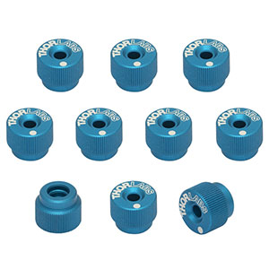 F25SSK1-BLUE - 1/4in-80 Removable Knobs, Blue, Pack of 10