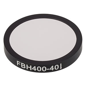 FBH400-40 - Hard-Coated Bandpass Filter, Ø25 mm, CWL = 400 nm, FWHM = 40 nm