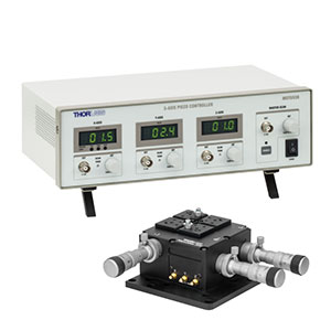 MDT630B - MAX302 NanoMax Stage, 3 Differential Micrometers and Piezo Controller