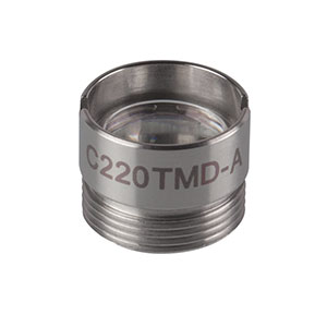 C220TMD-A - f = 11.0 mm, NA = 0.25, WD = 5.8 mm, Mounted Aspheric Lens, ARC: 350 - 700 nm