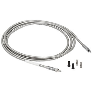 BFL200HS02 - Round-to-Linear Bundle, 7 x Ø200 µm Core Fibers, High-OH, SMA, 2 m Long