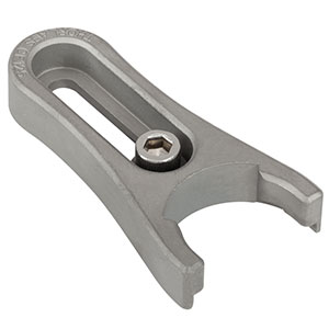 CF125C - Clamping Fork for Ø1.25in Pedestal Bases, 1.24in Counterbored Slot, 1/4in-20 Captive Screw