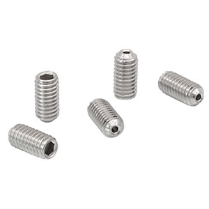 SS6MS12V - M6 x 1.0 Vacuum-Compatible Vented Setscrew, A4 Stainless Steel, 12 mm Long, 5 Pack 