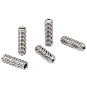 SS6MS20V - M6 x 1.0 Vacuum-Compatible Vented Setscrew, A4 Stainless Steel, 20 mm Long, 5 Pack 