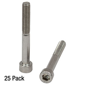 SH6MS50 - M6 x 1.0 Stainless Steel Cap Screw, 50 mm Long, 25 Pack