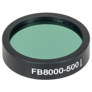 FB8000-500 - Ø1in IR Bandpass Filter, CWL = 8.00 µm, FWHM = 500 nm