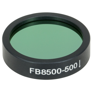 FB8500-500 - Ø1in IR Bandpass Filter, CWL = 8.50 µm, FWHM = 500 nm