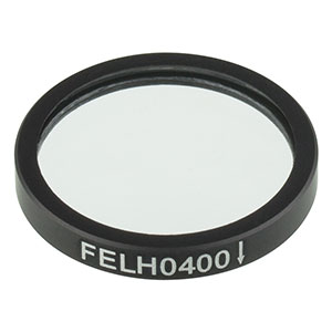 FELH0400 - Ø25.0 mm Longpass Filter, Cut-On Wavelength: 400 nm