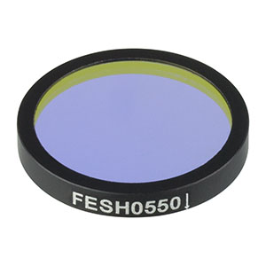 FESH0550 - Ø25.0 mm Shortpass Filter, Cut-Off Wavelength: 550 nm
