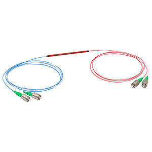 TW850R3A2 - 2x2 Wideband Fiber Optic Coupler, 850 ± 100 nm, 75:25 Split, FC/APC Connectors