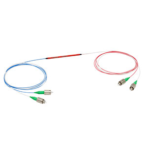 TW805R3A2 - 2x2 Wideband Fiber Optic Coupler, 805 ± 75 nm, 75:25 Split, FC/APC Connectors