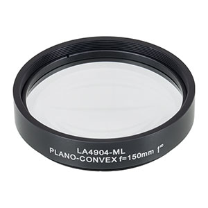 LA4904-ML - Ø2in UVFS Plano-Convex Lens, SM2-Threaded Mount, f = 150.0 mm, Uncoated
