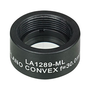 LA1289-ML - Ø1/2in N-BK7 Plano-Convex Lens, SM05-Threaded Mount, f = 30 mm, Uncoated