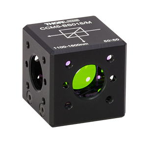 CCM5-BS018/M - 16 mm Cage Cube-Mounted Non-Polarizing Beamsplitter, 1100 - 1600 nm, M4 Tap