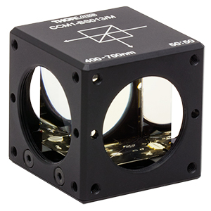 CCM1-BS013/M - 30 mm Cage Cube-Mounted Non-Polarizing Beamsplitter, 400 - 700 nm, M4 Tap