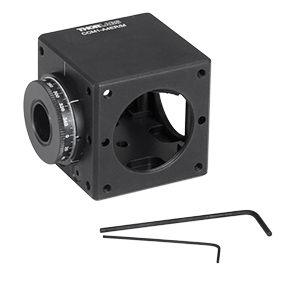 CCM1-A4ER/M - Clamping 4-Port Prism/Mirror 30 mm Cage Cube, 1 Rotation Mount, M4 Tap