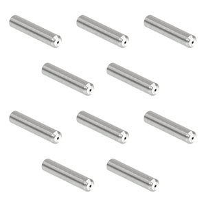 SFLC270-10 - Ø1.25 mm, 6.4 mm Long SS Ferrule for MM Fiber, Ø270 µm Bore Size, 10 Pack