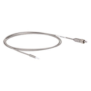 MR77L01 - Ø200 µm Core, 0.39 NA, SMA905 to Ø2.5 mm Ferrule Patch Cable, Armored, 1 m Long