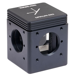 DFM1/M-E02 - Kinematic Beam Turning Cage Cube with Dielectric-Coated Right-Angle Prism Mirror, 400 - 750 nm, Right-Turning, M6 Tapped Holes