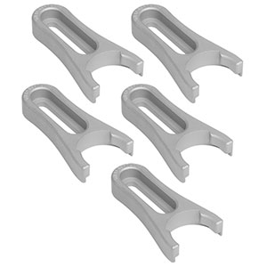 CF125-P5 - Clamping Fork for Ø1.25in Pedestal Bases, 1.24in Counterbored Slot, Universal, 5 Pack