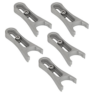 CF175C-P5 - Clamping Fork for Ø1.25in Pedestal Bases, 1.75in Counterbored Slot, 1/4in-20 Captive Screw, 5 Pack