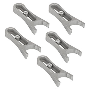 CF175C/M-P5 - Clamping Fork for Ø1.25in Pedestal Bases, 44.4 mm Counterbored Slot, M6 x 1.0 Captive Screw, 5 Pack