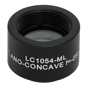LC1054-ML - Ø1/2in N-BK7 Plano-Concave Lens, SM05-Threaded Mount, f = -25.0 mm, Uncoated