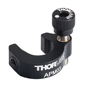 APM03 - Adjustable Kinematic Positioner, Vertical Actuator, Slip-On Ø1/2in Post Collar, 1/4in-20 Locking Setscrew