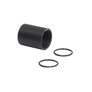 SM1M15 - SM1 Lens Tube Without External Threads, 1.5in Long, Two Retaining Rings Included