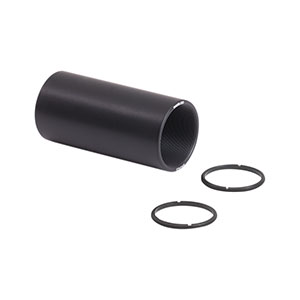 SM1M25 - SM1 Lens Tube Without External Threads, 2.5in Long, Two Retaining Rings Included