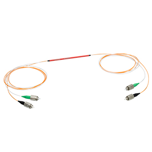 DC780SEFA - 2x2 Double-Clad Fiber Coupler, 780 nm, Connectors