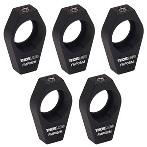FMP05/M-P5 - Fixed Ø1/2in Mirror Mount, M4 Tap, 5 Pack