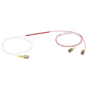 TW2000R3F1B - 1x2 Wideband Fiber Optic Coupler, 2000 ± 200 nm, 75:25 Split, SMF-28 Fiber, FC/PC