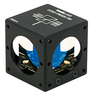 CCM1-PBS25-780 - 30 mm Cage-Cube-Mounted Polarizing Beamsplitter Cube, 780 nm, 8-32 Tap