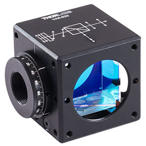 VA5-633 - 30 mm Cage Cube-Mounted Variable Beamsplitter for 633 nm, 8-32 Tap